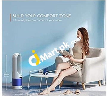 Acoolir 80Cm Oscillating Bladeless Portable Tower Fan Ultra Quiet Cooling & Air Purifier 8 Speeds